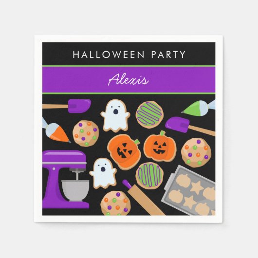 Serviette En Papier HALLOWEEN COOKIES PARTY Papier Napkin (Devant)