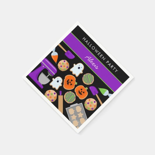 Serviette En Papier HALLOWEEN COOKIES PARTY Papier Napkin (Coin)
