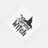 Serviette En Papier Halloween Corona Witch, Halloween drôle, (Coin)