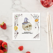 Serviette En Papier Halloween Costume fête aquarelle (En situation)