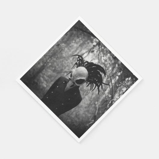 Serviette En Papier Halloween crâne d'oiseau déplaisant (Coin)