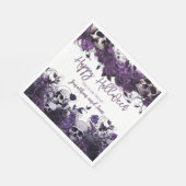Serviette En Papier Halloween crâne violet (Coin)