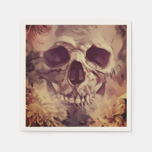 Serviette En Papier Halloween crânes