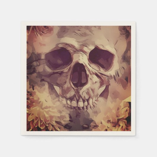 Serviette En Papier Halloween crânes (Devant)