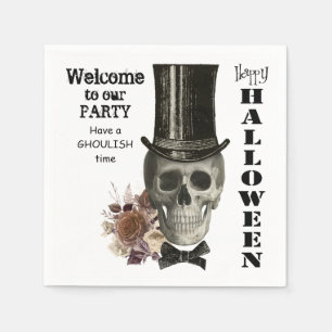 Serviette En Papier Halloween crânien du haut
