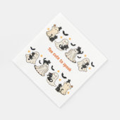 Serviette En Papier Halloween Cute Funny Éffrayant Ghost Chat - Automn (Coin)