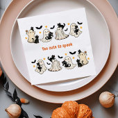 Serviette En Papier Halloween Cute Funny Éffrayant Ghost Chat - Automn