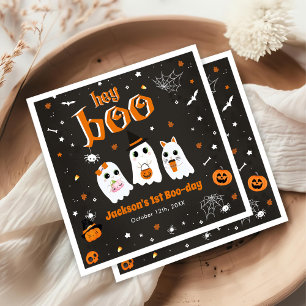 Serviette En Papier Halloween Cute Ghost 1er Anniversaire Spooktaculai