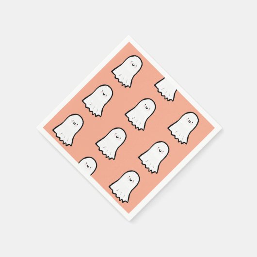 Serviette En Papier Halloween Cute Ghost Pattern (Coin)