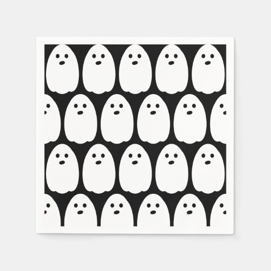 Serviette En Papier Halloween Cute Ghosts Party (Devant)