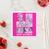 Serviette En Papier Halloween Cute Rose Grim Reaper (En situation)