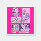 Serviette En Papier Halloween Cute Rose Grim Reaper (Devant)