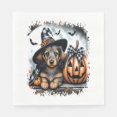 Serviette En Papier Halloween Dachshund Chien (Devant)