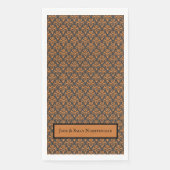 Serviette En Papier Halloween Damask victorien Noir Orange (Devant)