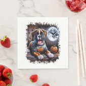 Serviette En Papier Halloween de chien de boxe (En situation)