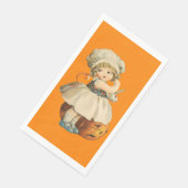 Serviette En Papier Halloween de la pomme de sculpture de fille (Coin)