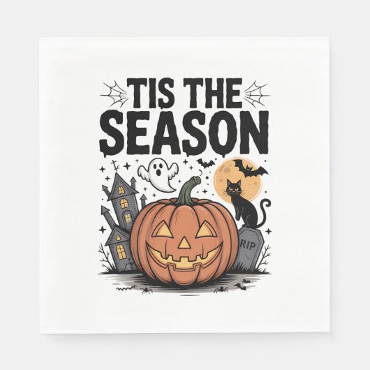 Serviette En Papier Halloween de la saison (Devant)