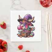 Serviette En Papier Halloween de la vache Rainbow Highland (En situation)