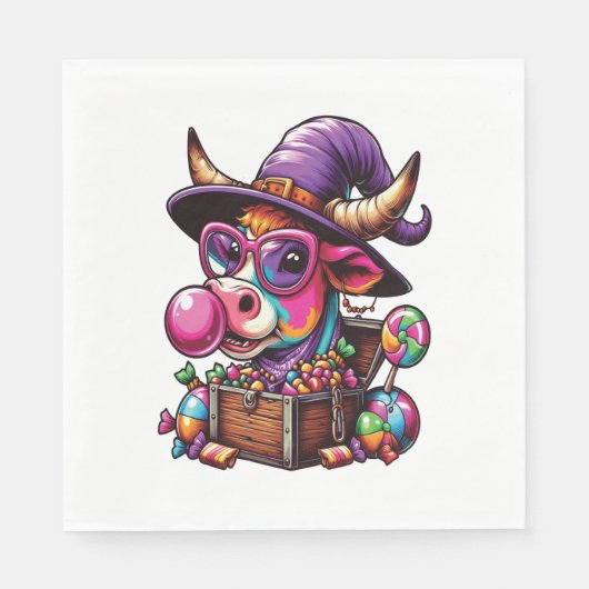 Serviette En Papier Halloween de la vache Rainbow Highland (Devant)