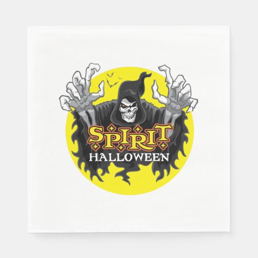 Serviette En Papier Halloween de l'esprit (Devant)