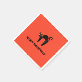 Serviette En Papier Halloween déplaisant en chat noir (Coin)