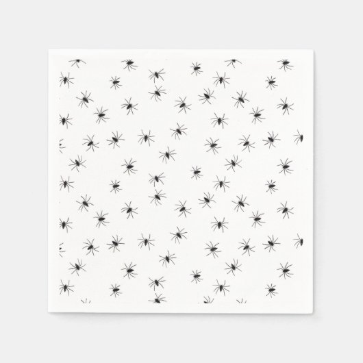 Serviette En Papier Halloween des araignées à la canne (Devant)