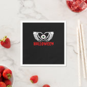 Serviette En Papier Halloween des yeux - Squelette Mains Coeur (En situation)