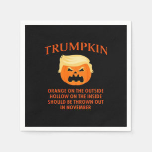 Serviette En Papier Halloween drôle anti Trumpkin