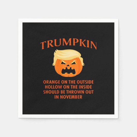 Serviette En Papier Halloween drôle anti Trumpkin (Devant)
