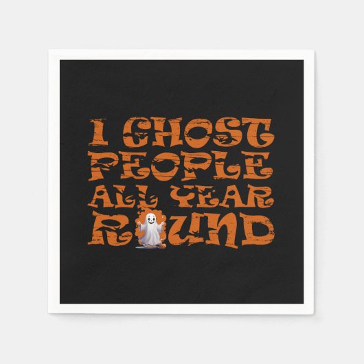 Serviette En Papier halloween drôle dire (Devant)