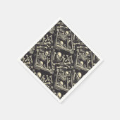 Serviette En Papier Halloween du café et des os (Coin)