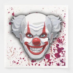 Serviette En Papier Halloween du Carnaval de Clown déplaisant