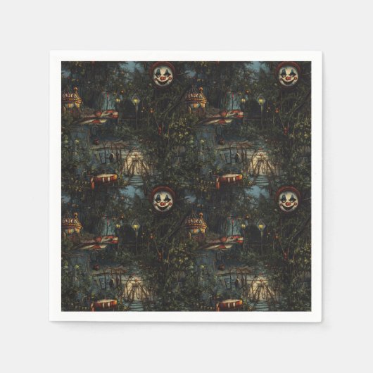 Serviette En Papier Halloween du Carnaval déplaisant (Devant)