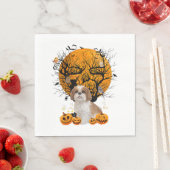 Serviette En Papier Halloween du chien (En situation)