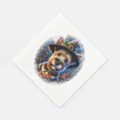 Serviette En Papier Halloween du chien Terrier (Coin)