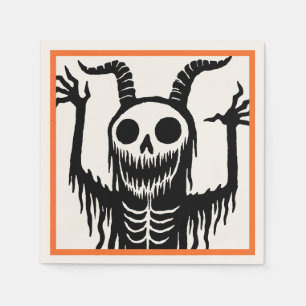 Serviette En Papier Halloween du diable déplaisant