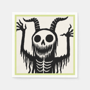 Serviette En Papier Halloween du diable déplaisant