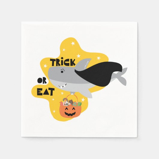 Serviette En Papier Halloween du requin (Devant)