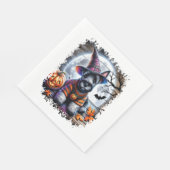 Serviette En Papier Halloween écossais de chien de Terrier (Coin)