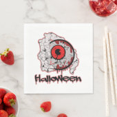 Serviette En Papier Halloween - Effrayant (En situation)