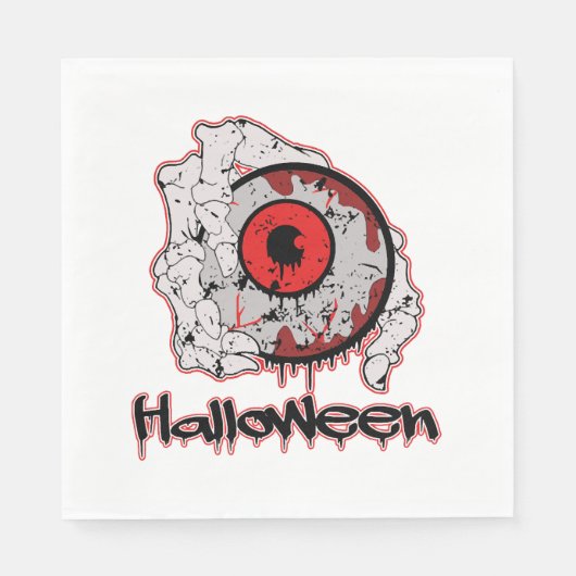 Serviette En Papier Halloween - Effrayant (Devant)