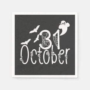 Serviette En Papier Halloween éffrayant 31 octobre