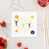 Serviette En Papier Halloween Éffrayant Bone Texte ou traitement (En situation)