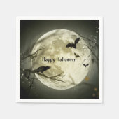 Serviette En Papier Halloween éffrayant chauves-souris (Devant)