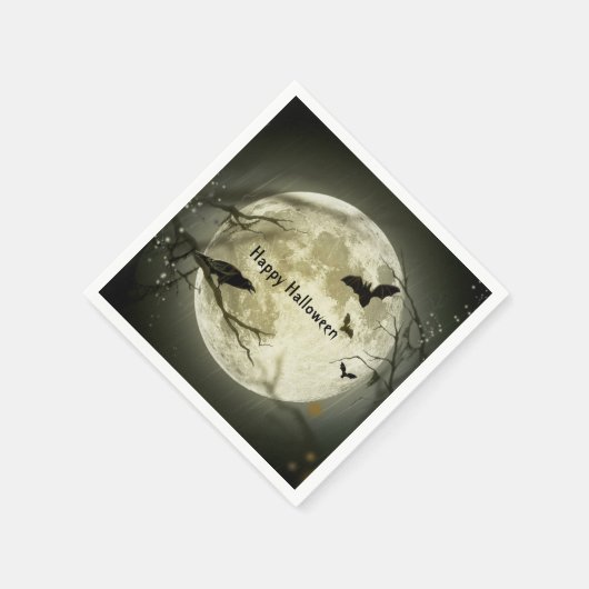 Serviette En Papier Halloween éffrayant chauves-souris (Coin)