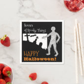 Serviette En Papier Halloween Éffrayant chauves-souris cimetière maman (En situation)