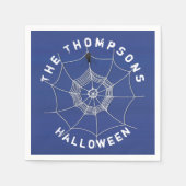 Serviette En Papier Halloween Éffrayant effrayant mignon araignée Web (Devant)