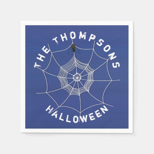 Serviette En Papier Halloween Éffrayant effrayant mignon araignée Web (Devant)