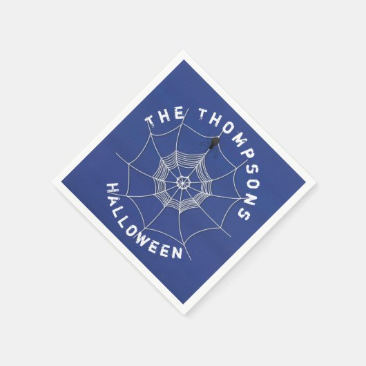 Serviette En Papier Halloween Éffrayant effrayant mignon araignée Web (Coin)