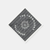 Serviette En Papier Halloween Éffrayant effrayant mignon araignée Web (Coin)